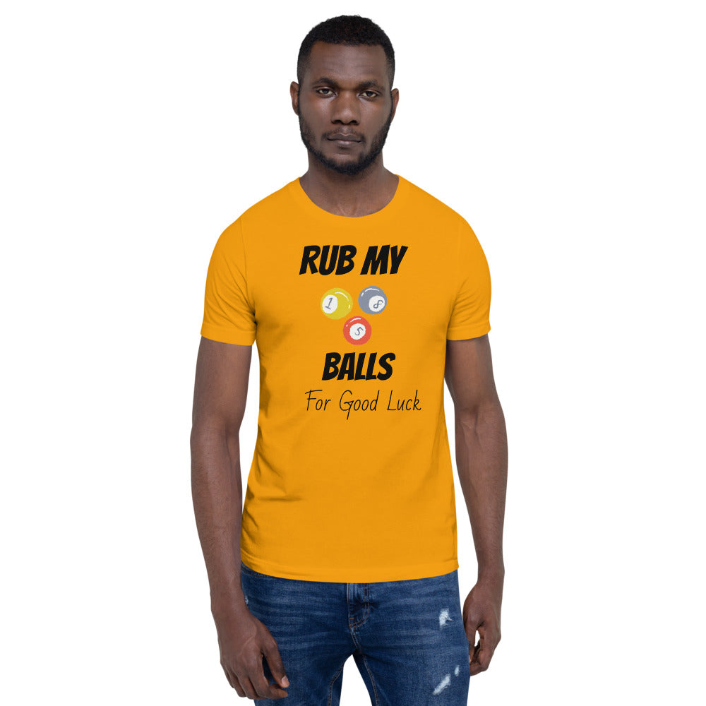 Funny Billiard T-shirt "Rub My Balls"  Unisex T-Shirt for Billiard player & Fans