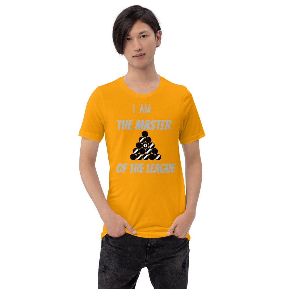 Exclusive Billiard T-Shirt "Master of League"  Short-Sleeve Unisex T-Shirt for Snooker player