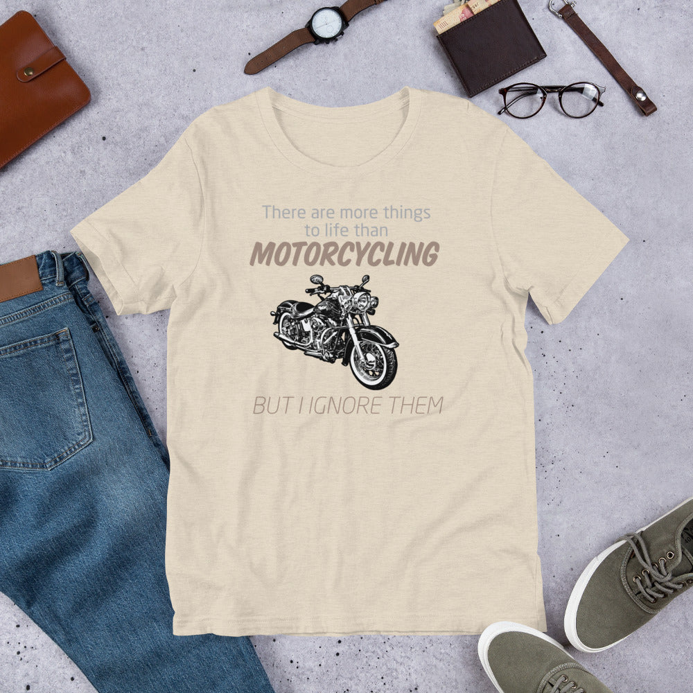 Motorcycling Funny T-Shirt "Motorcycling Lover" Customized Short-Sleeve Unisex T-Shirt for Motorcycling Lover