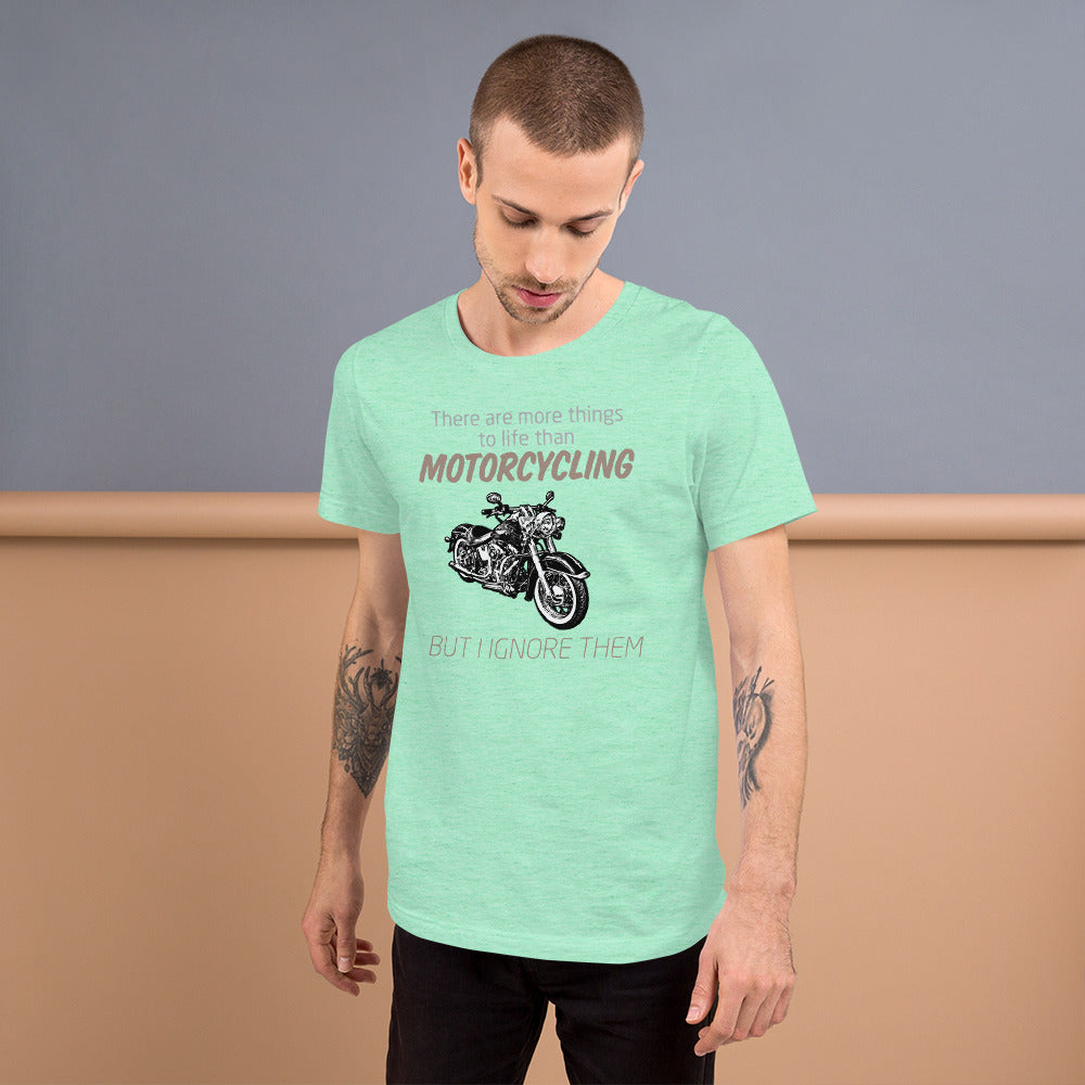 Motorcycling Funny T-Shirt "Motorcycling Lover" Customized Short-Sleeve Unisex T-Shirt for Motorcycling Lover