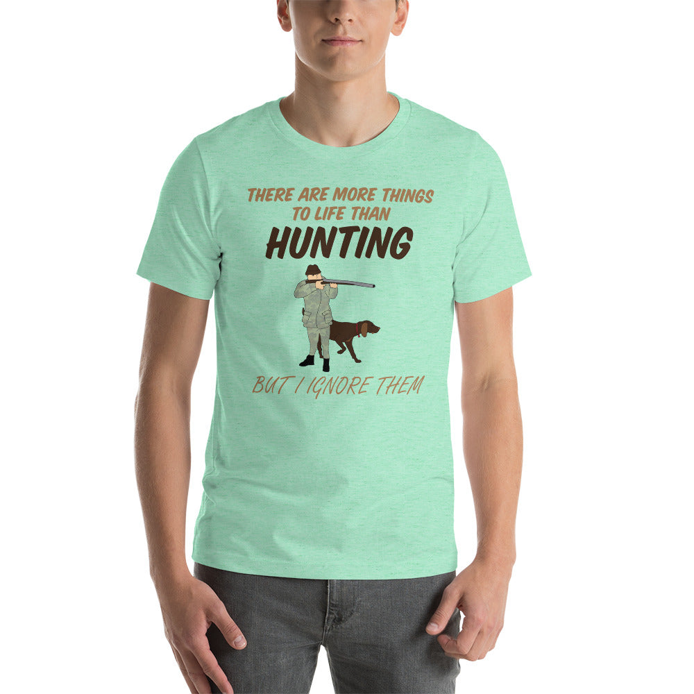 Hunting Funny T-Shirt "I Love Hunting" Customized Short-Sleeve Unisex T-Shirt for Hunting Lover