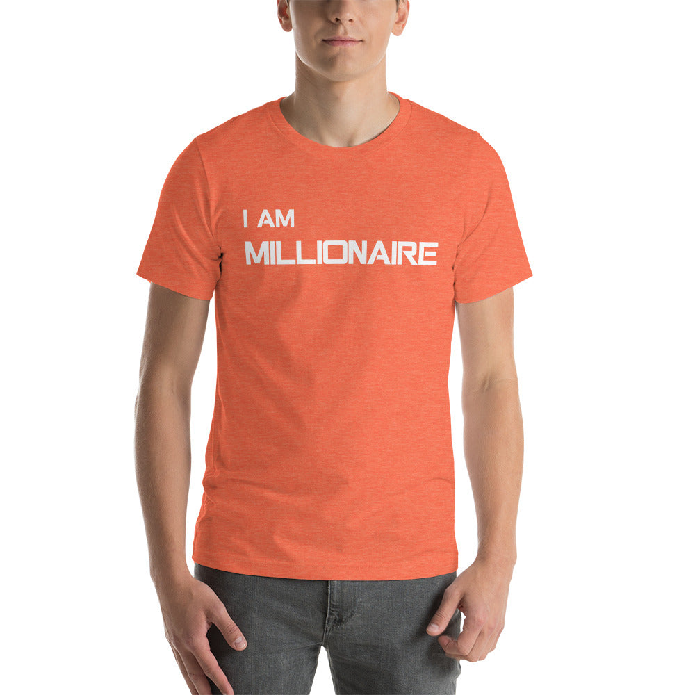 Motivational Unisex T-Shirt "I AM MILLIONAIRE" Law of Attraction  Unisex T-Shirt