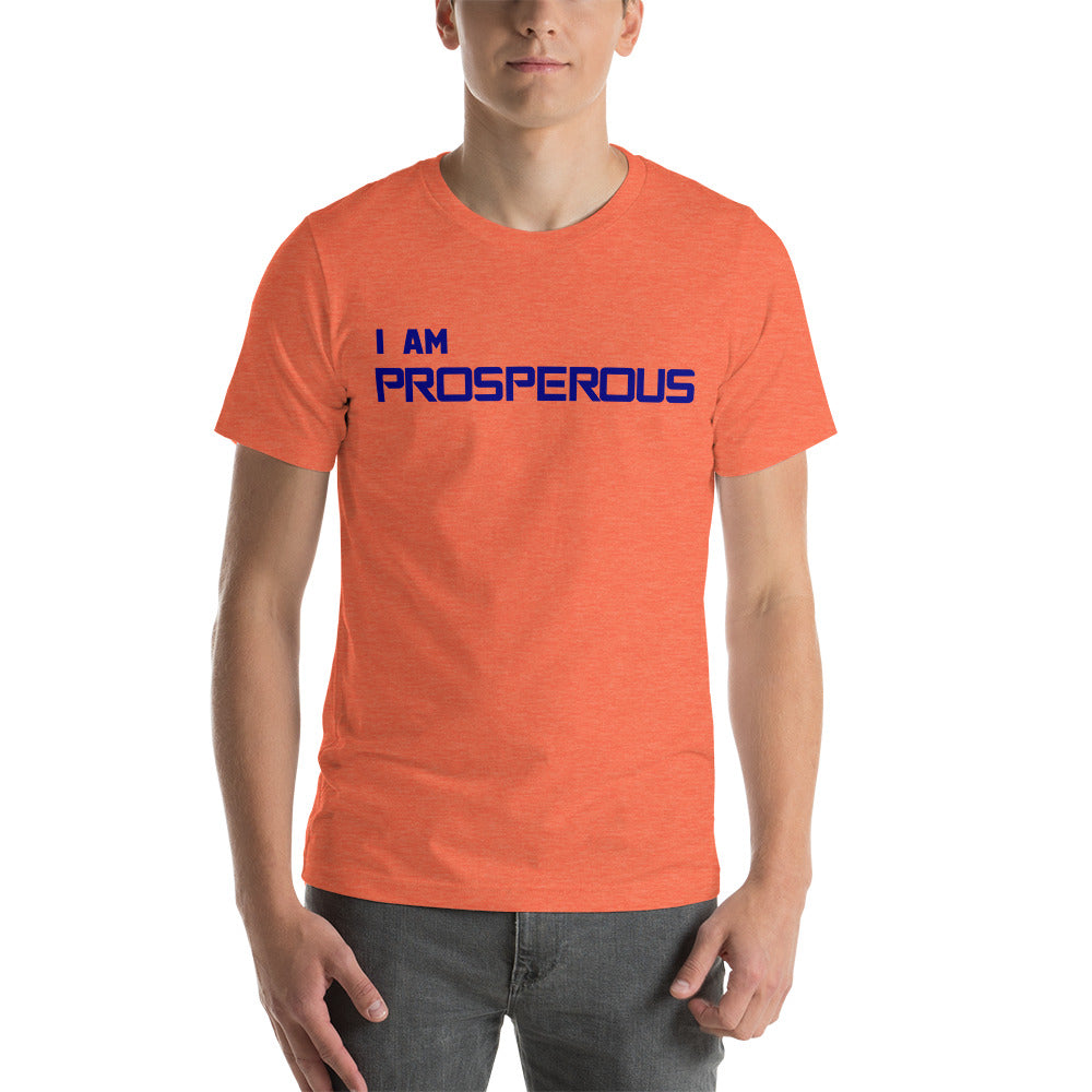 Motivational Unisex T-Shirt "I AM PROSPEROUS" Law of Attraction Short-Sleeve T-Shirt