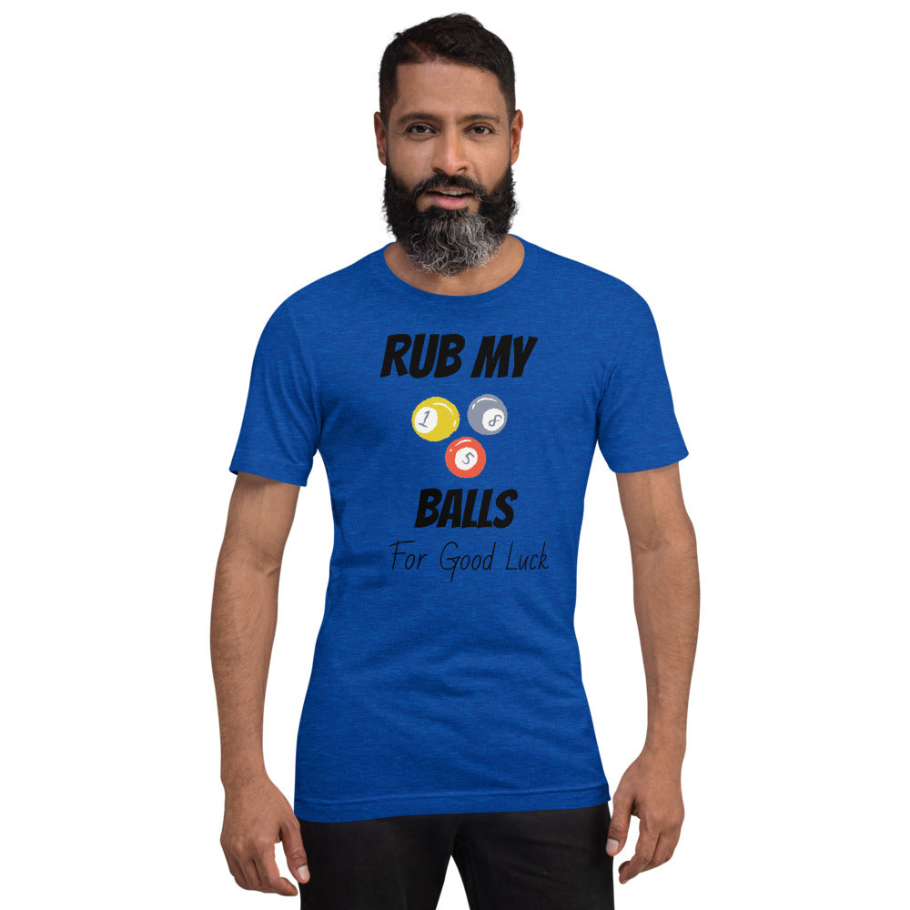 Funny Billiard T-shirt "Rub My Balls"  Unisex T-Shirt for Billiard player & Fans