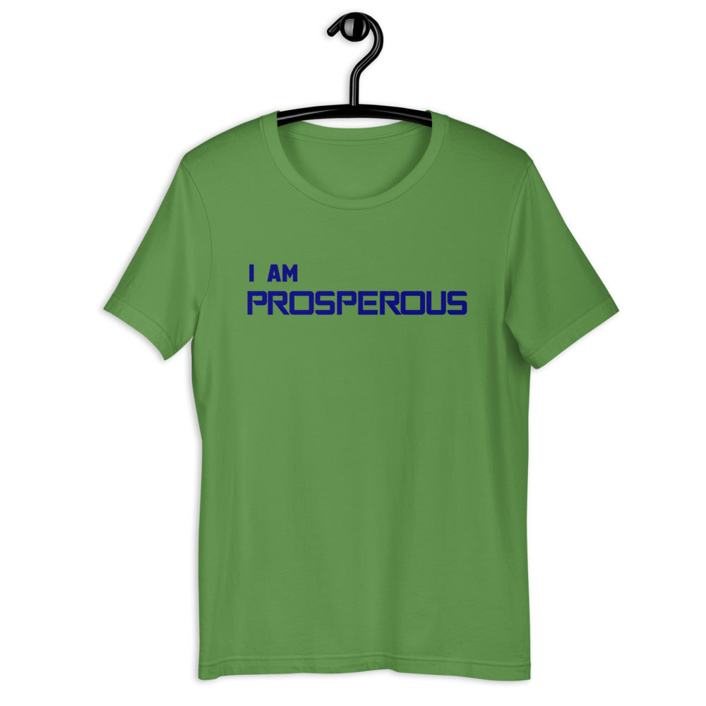 Motivational Unisex T-Shirt "I AM PROSPEROUS" Law of Attraction Short-Sleeve T-Shirt