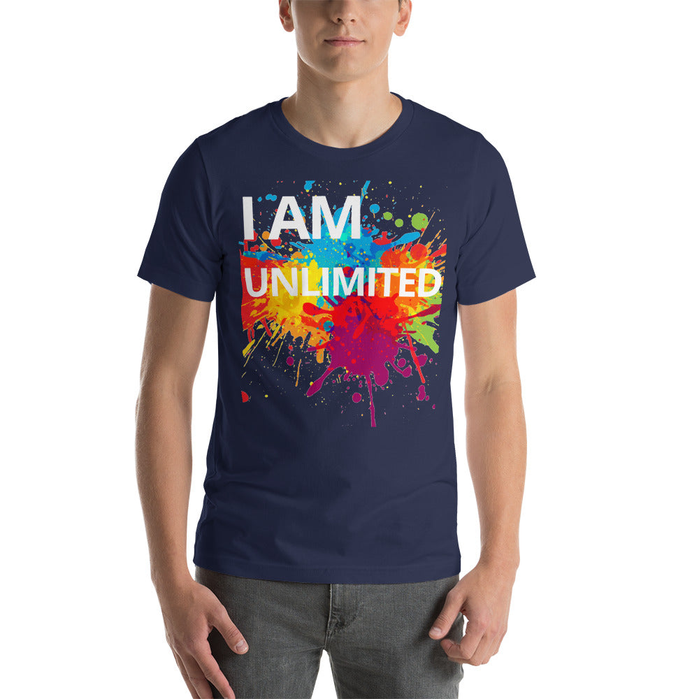 Motivational T-Shirt " I AM UNLIMITED" Law of Affirmation Short Sleeve Unisex T-Shirt