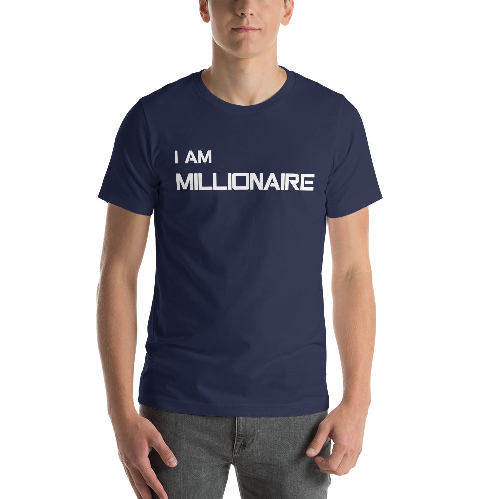 Motivational Unisex T-Shirt "I AM MILLIONAIRE" Law of Attraction  Unisex T-Shirt