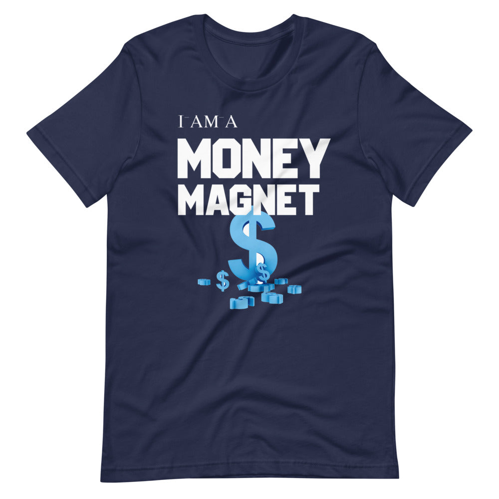 Motivational Unisex T-Shirt  "I AM MONEY MAGNET"  Law of Attraction Short-Sleeve Unisex T-Shirt