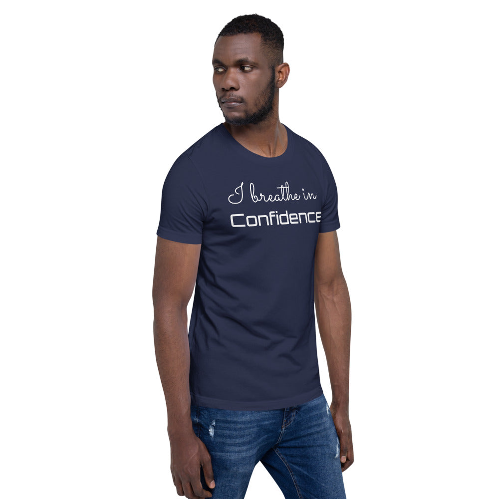 Motivational T-Shirt "Breathe Confidence" Law of Affirmation Short-Sleeve Unisex T-Shirt