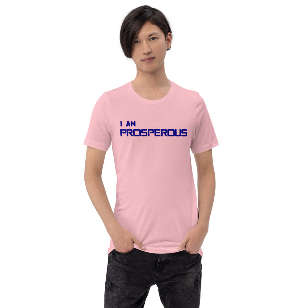 Motivational Unisex T-Shirt "I AM PROSPEROUS" Law of Attraction Short-Sleeve T-Shirt