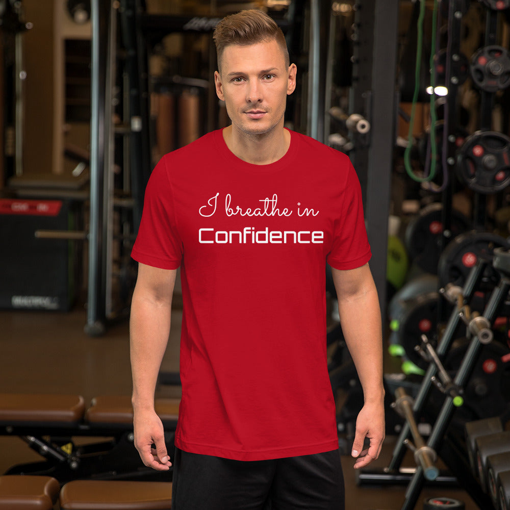 Motivational T-Shirt "Breathe Confidence" Law of Affirmation Short-Sleeve Unisex T-Shirt