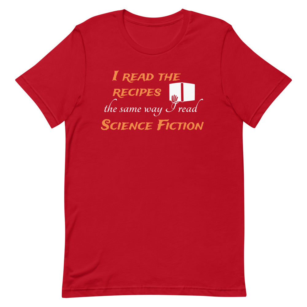 Funny Cooking T-Shirt "I Read Recipe" Customized Short-Sleeve Unisex T-Shirt for Cooking Lovers