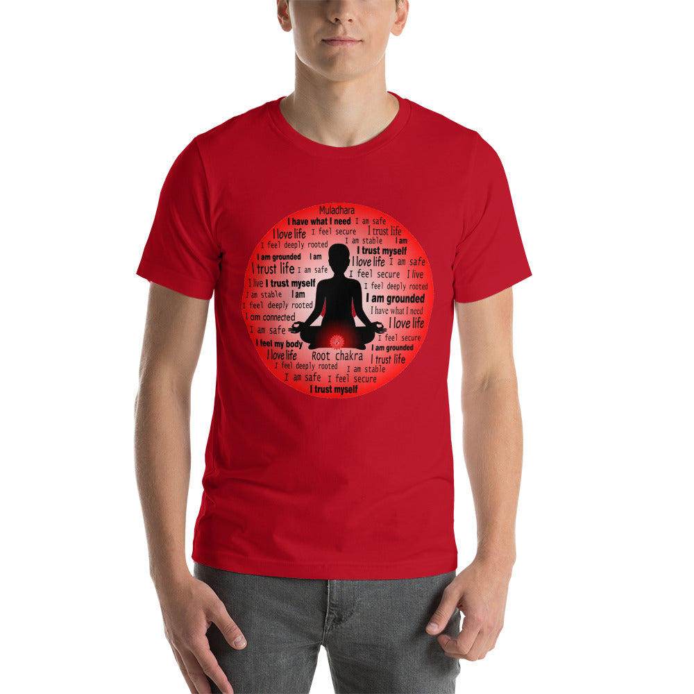 Chakra T-Shirt "I HAVE WHAT I NEED"  Healing Root Chakra Short-Sleeve Unisex T-Shirt