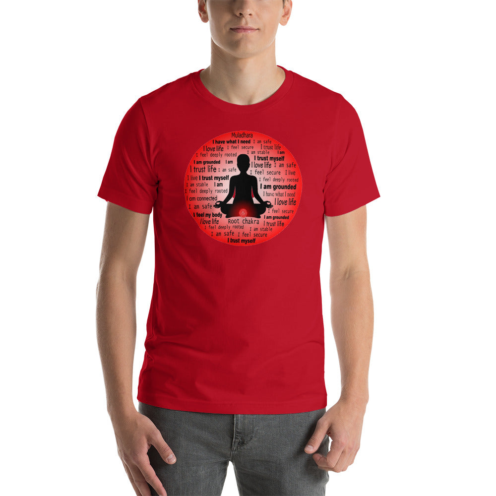 Chakra  T-Shirt "Root Chakra" Healing Spiritual meditation  Short-Sleeve Unisex T-Shirt