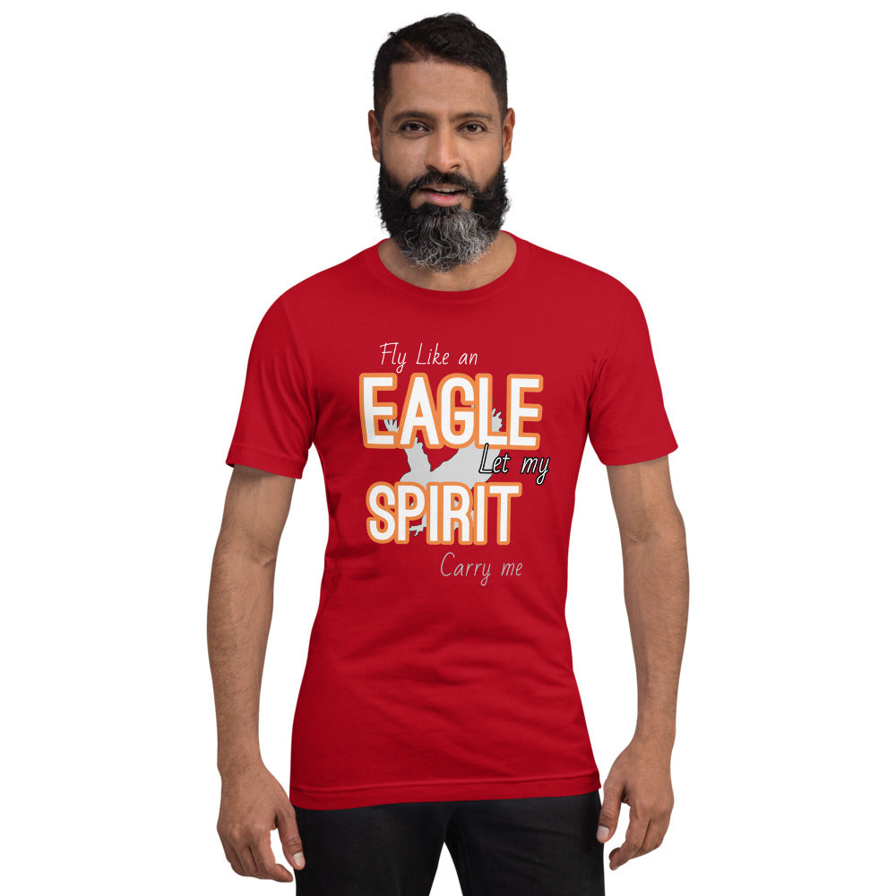 Motivational T-Shirt "Fly Like Eagle" Inspirational Short-Sleeve Unisex T-Shirt