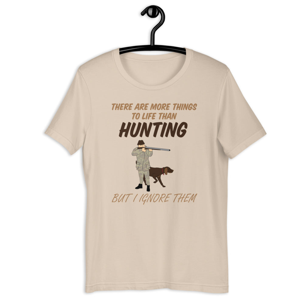 Hunting Funny T-Shirt "I Love Hunting" Customized Short-Sleeve Unisex T-Shirt for Hunting Lover