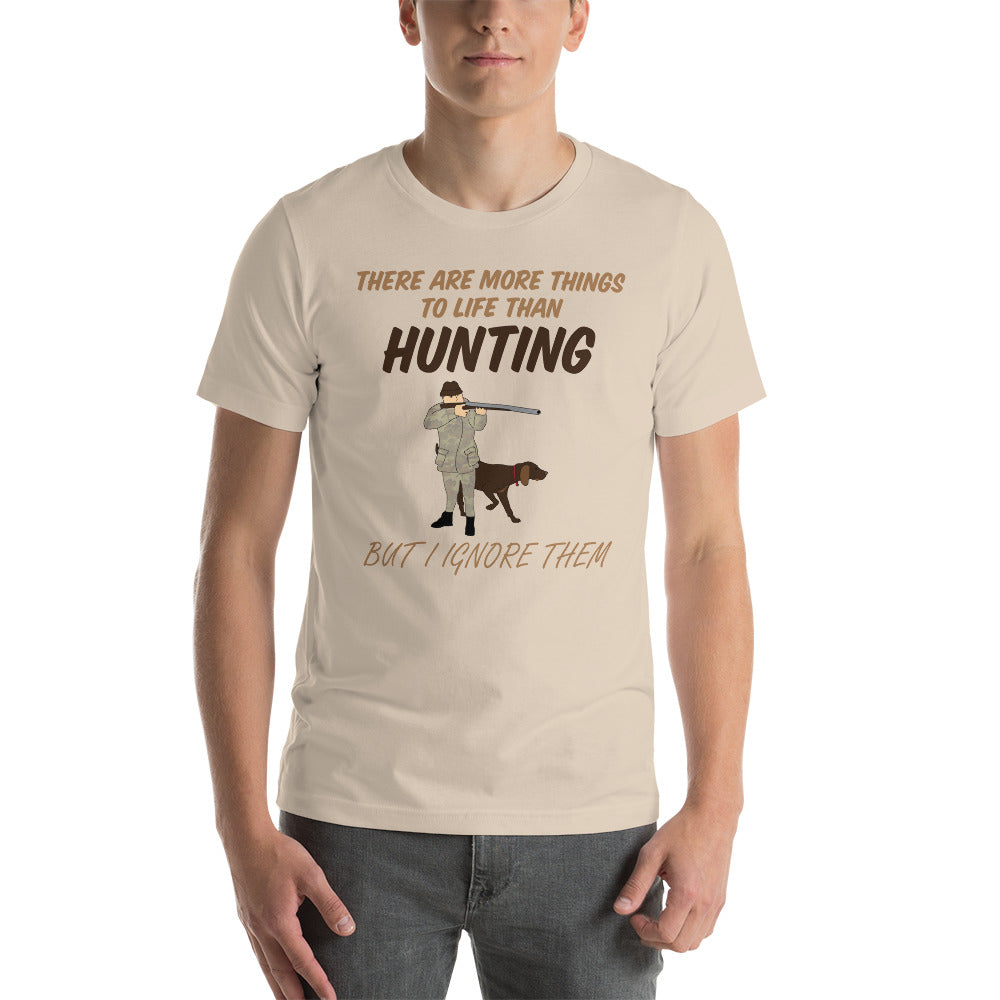 Hunting Funny T-Shirt "I Love Hunting" Customized Short-Sleeve Unisex T-Shirt for Hunting Lover