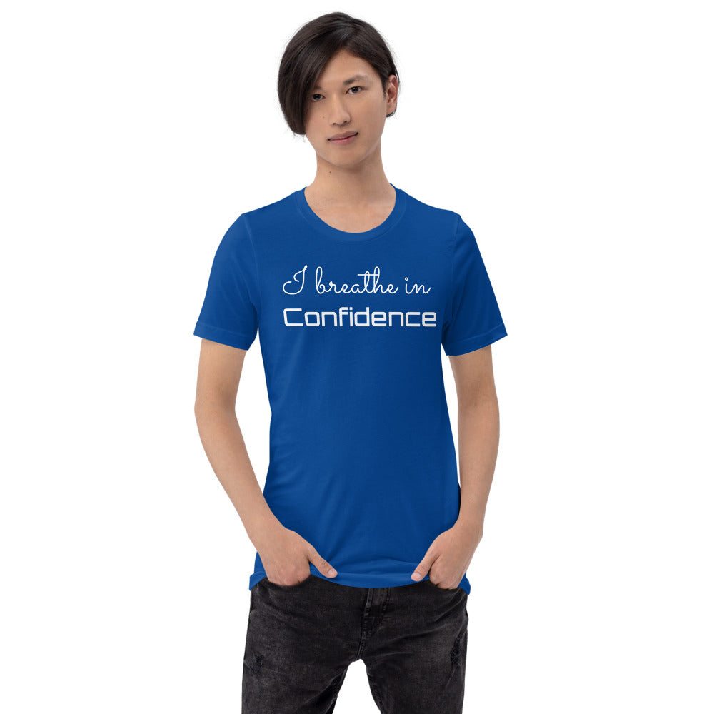 Motivational T-Shirt "Breathe Confidence" Law of Affirmation Short-Sleeve Unisex T-Shirt