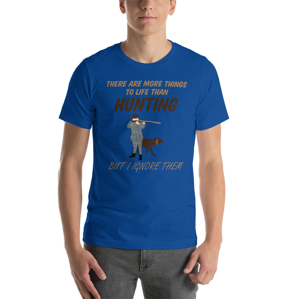 Hunting Funny T-Shirt "I Love Hunting" Customized Short-Sleeve Unisex T-Shirt for Hunting Lover