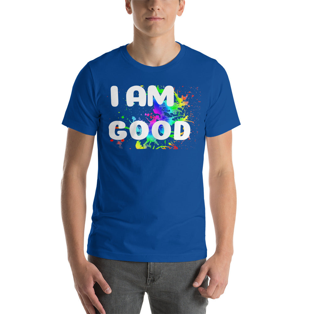 Motivational Unisex T-Shirt "I AM GOOD" Law of Attraction Short-Sleeve Unisex T-Shirt