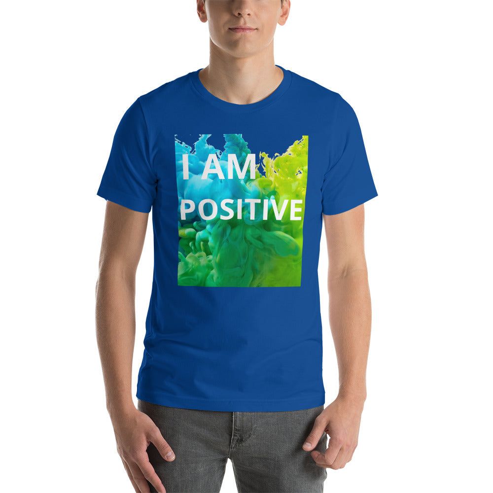 Motivational T-Shirt " I AM POSITIVE" Law of Affirmation Short-Sleeve Unisex T-Shirt