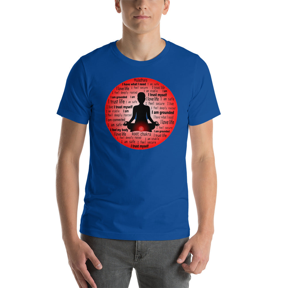 Chakra T-Shirt " Root Chakra"  Spiritual Healing Meditation Short-Sleeve Unisex T-Shirt