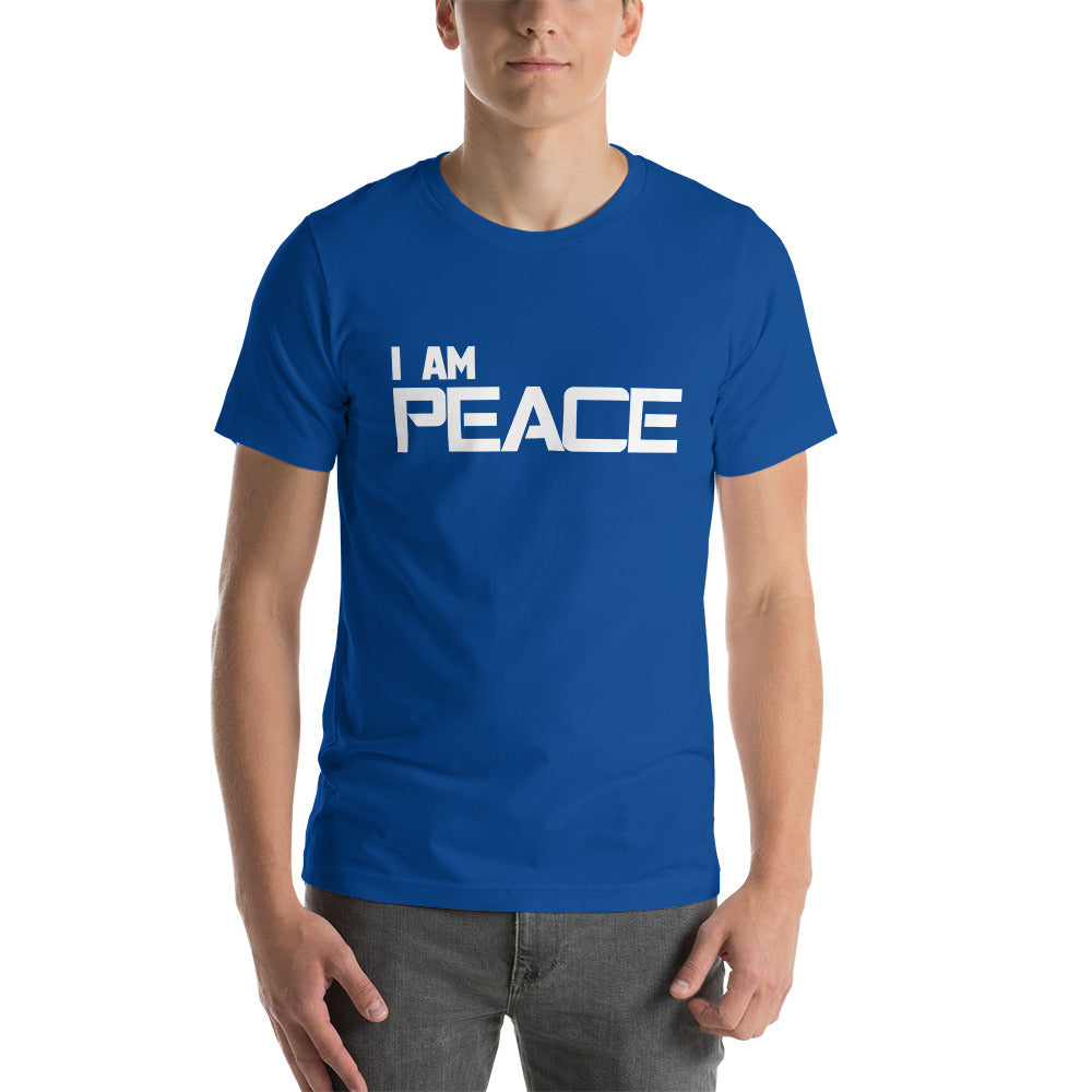 Motivational Unisex T-Shirt "I AM PEACE"  law of Attraction Short-Sleeve Unisex T-Shirt