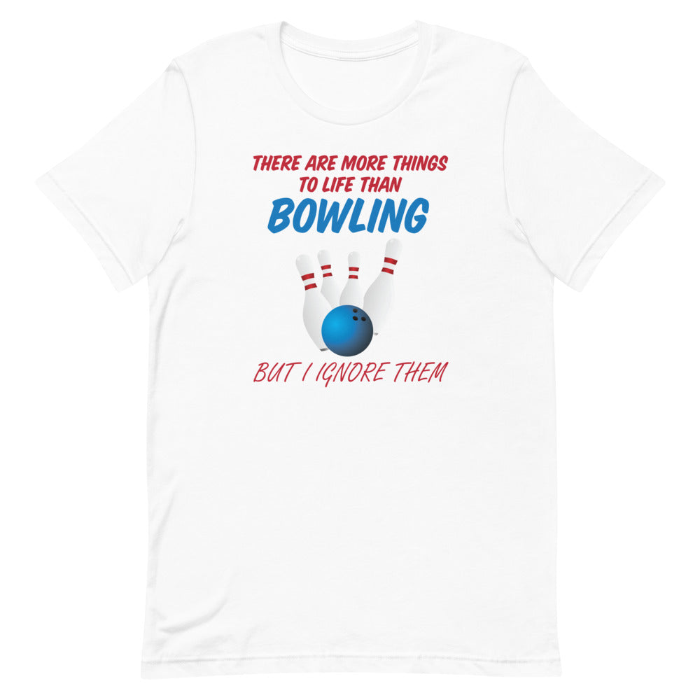 Bowling Funny T-Shirt "i Love Bowling" Customized Short-Sleeve Unisex T-Shirt for Bowling Player and Fans