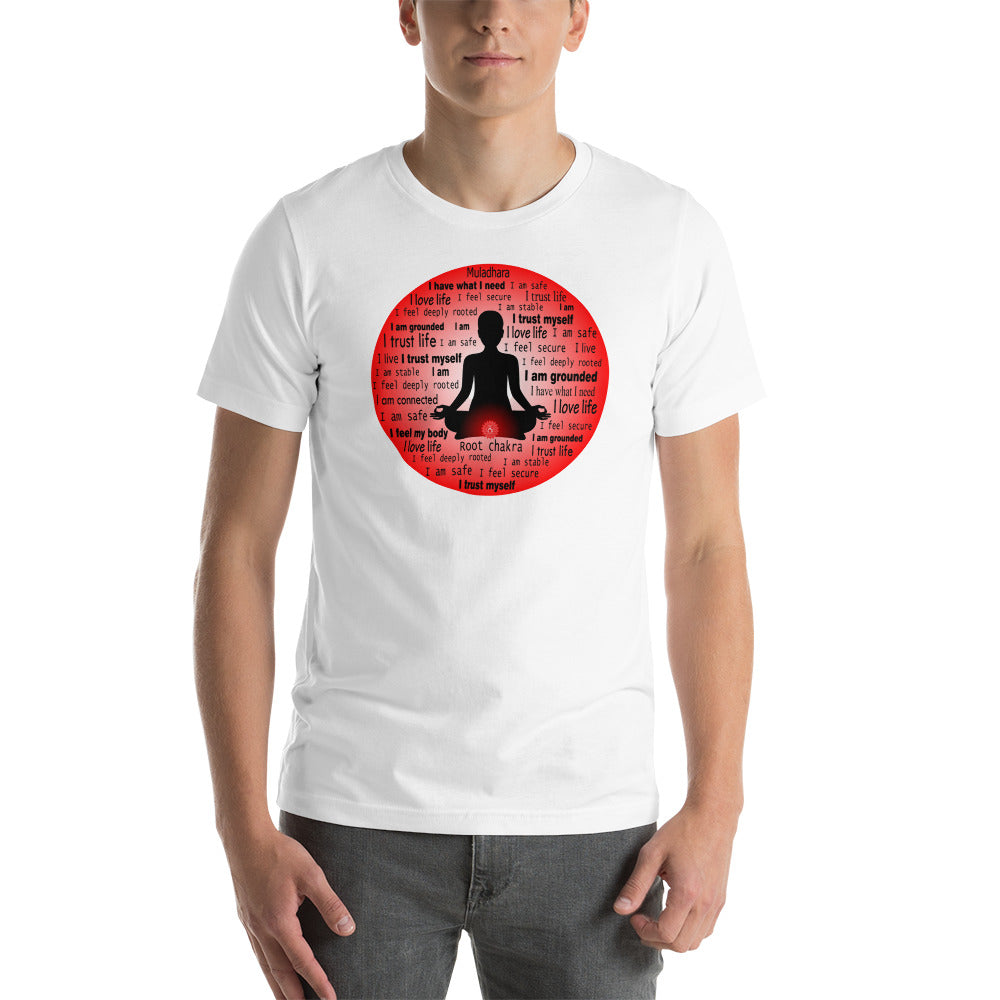 Chakra  T-Shirt "Root Chakra" Healing Spiritual meditation  Short-Sleeve Unisex T-Shirt