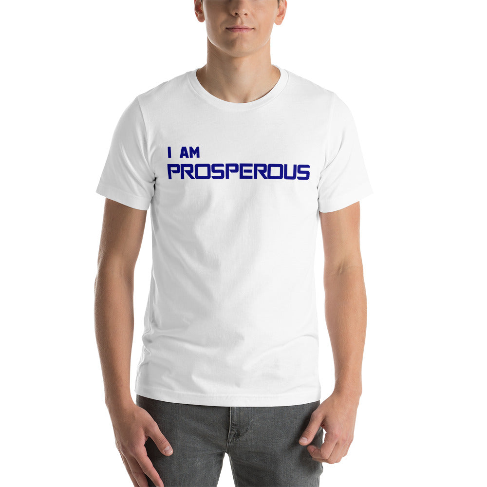 Motivational Unisex T-Shirt "I AM PROSPEROUS" Law of Attraction Short-Sleeve T-Shirt