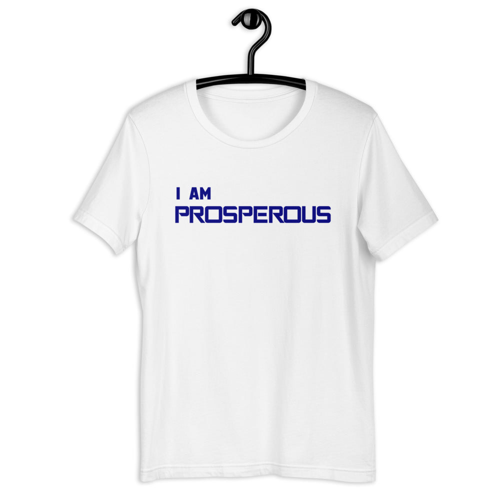 Motivational Unisex T-Shirt "I AM PROSPEROUS" Law of Attraction Short-Sleeve T-Shirt