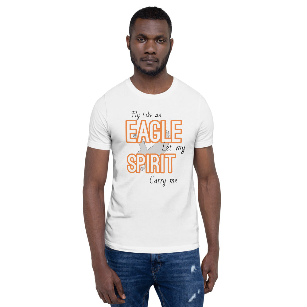 Motivational T-Shirt "Fly Like Eagle" Inspirational Short-Sleeve Unisex T-Shirt