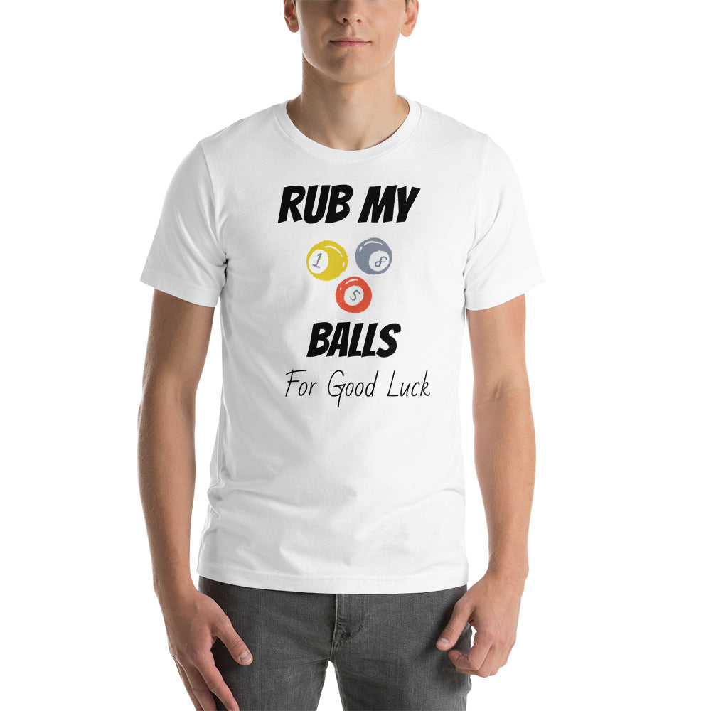 Funny Billiard T-shirt "Rub My Balls"  Unisex T-Shirt for Billiard player & Fans