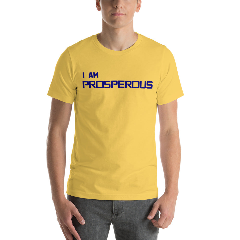 Motivational Unisex T-Shirt "I AM PROSPEROUS" Law of Attraction Short-Sleeve T-Shirt