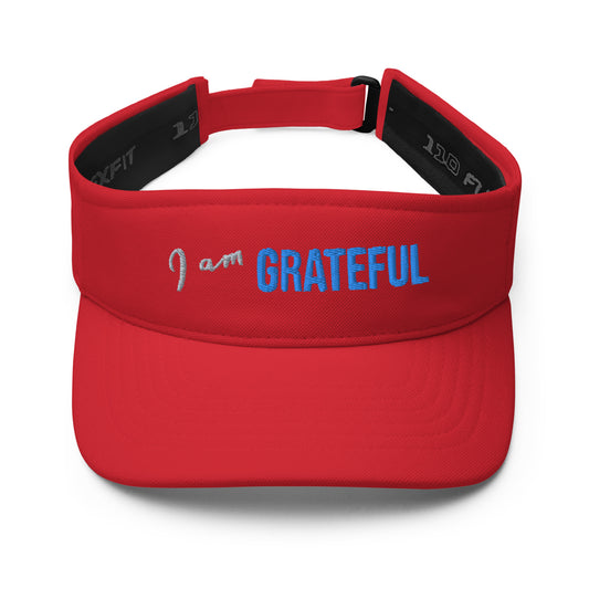 Inspirational Visor "I am Grateful" Positive affirmation Visor