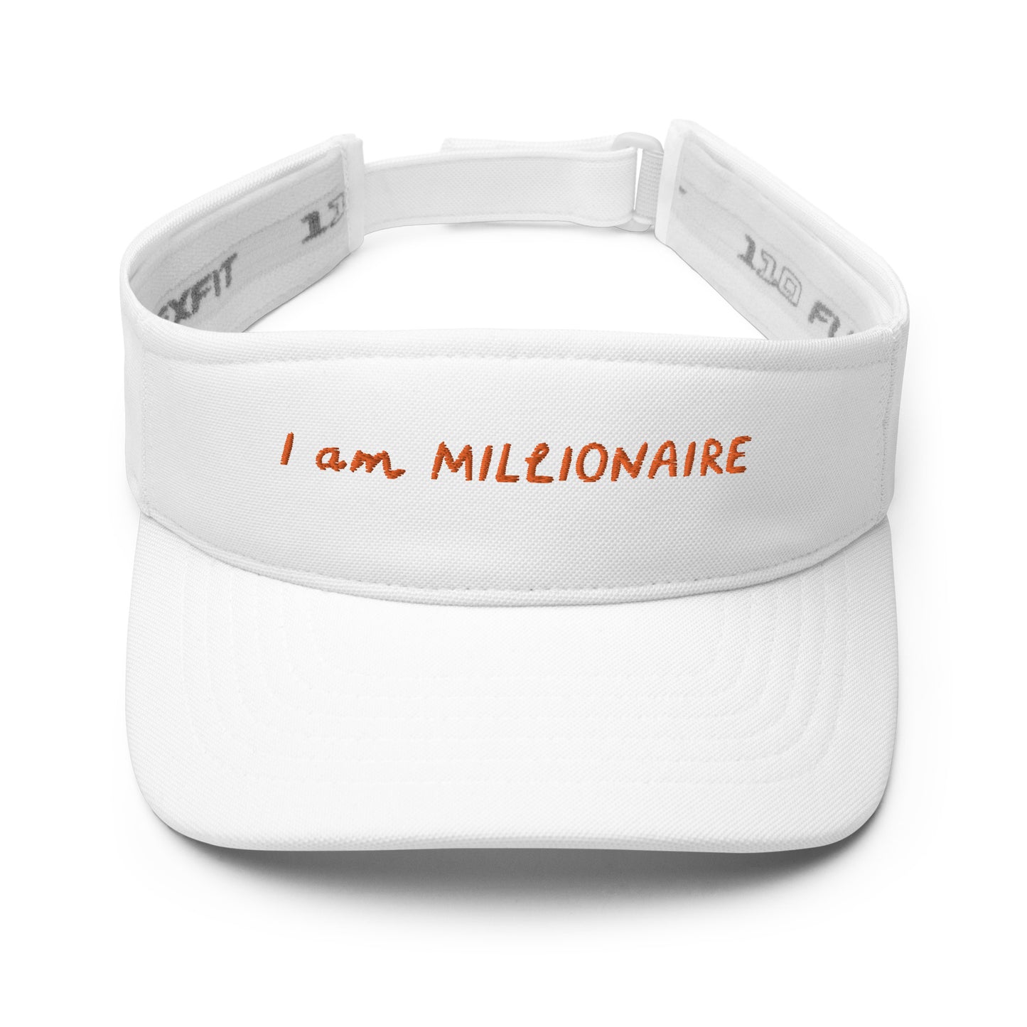 Visor Motivational  "I am Millionaire" customized Affirmation Visor