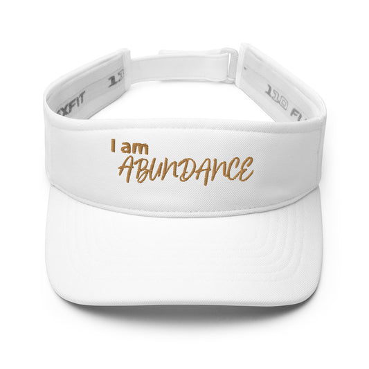 Motivational Visor "I am Abundance" Positive affirmation quote Visor