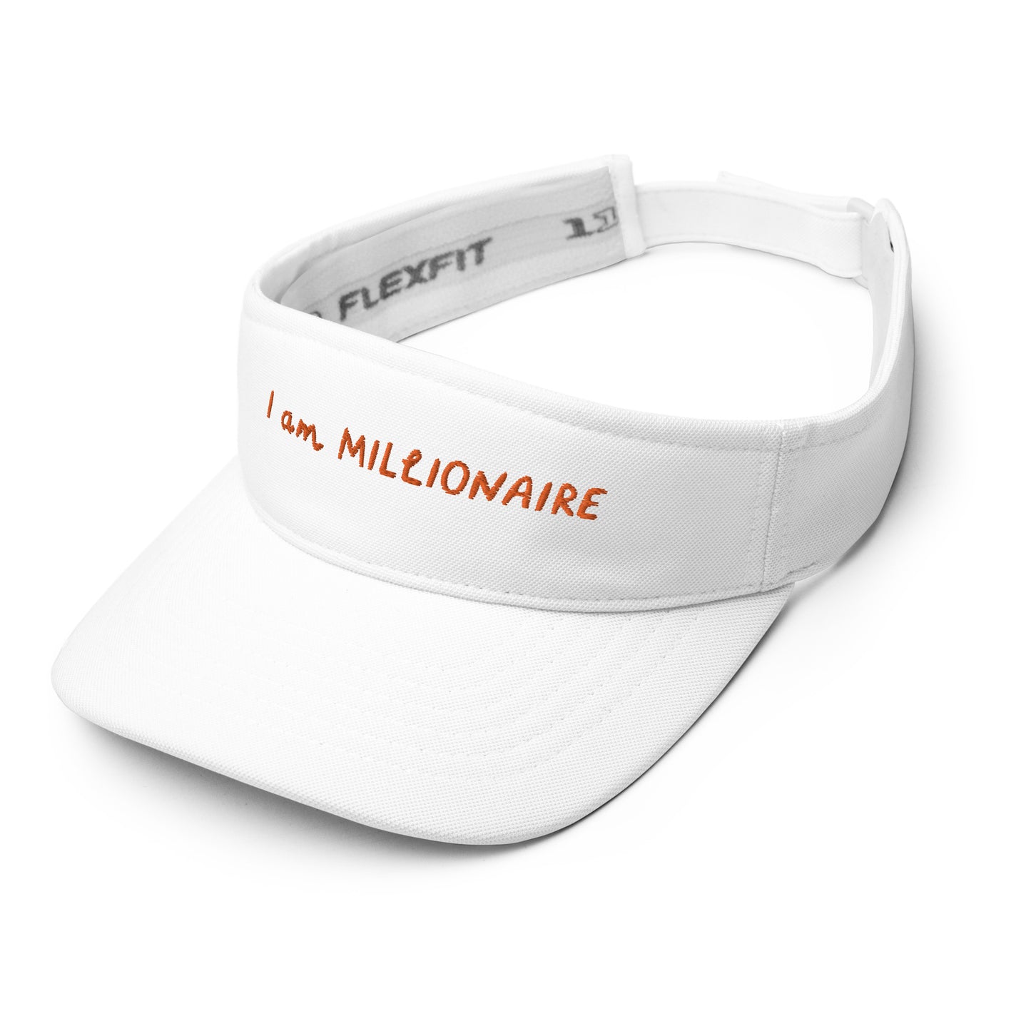 Visor Motivational  "I am Millionaire" customized Affirmation Visor