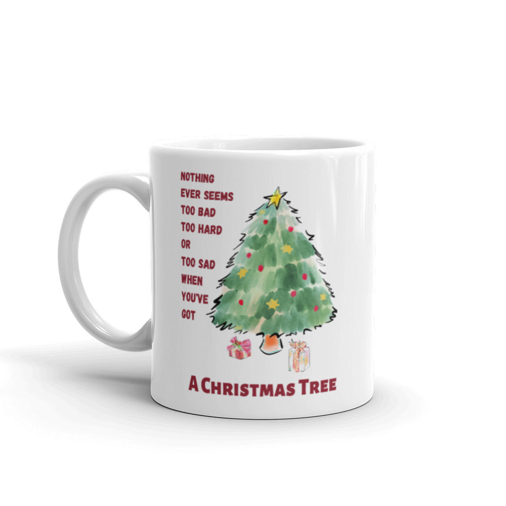 Christmas Mug "A Christmas Tree" White glossy mug best gift for Holiday Season