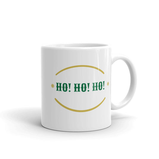 Christmas Gift Mug "Ho Ho Ho" Holiday Season White glossy best gift mug