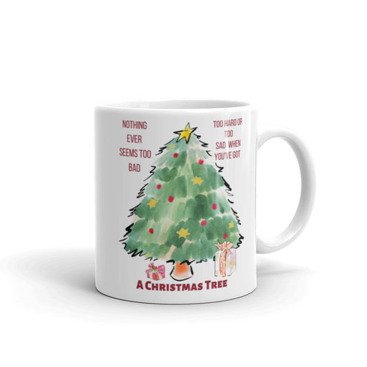 Christmas Mug " Christmas Tree" White glossy mug best gift for Holiday season