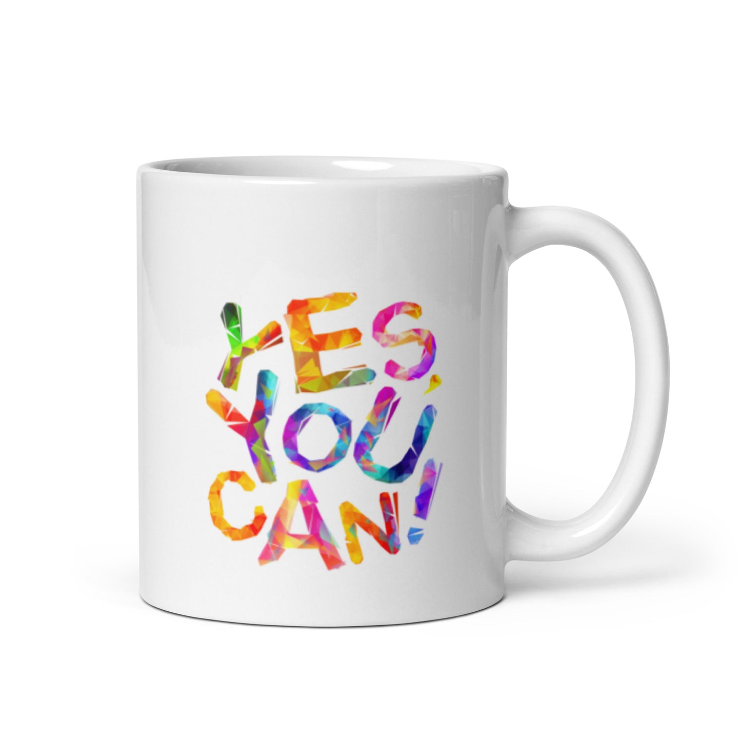 Motivational  Mug "YES YOU CAN"  Inspiring Law of Affirmation Coffee Mug