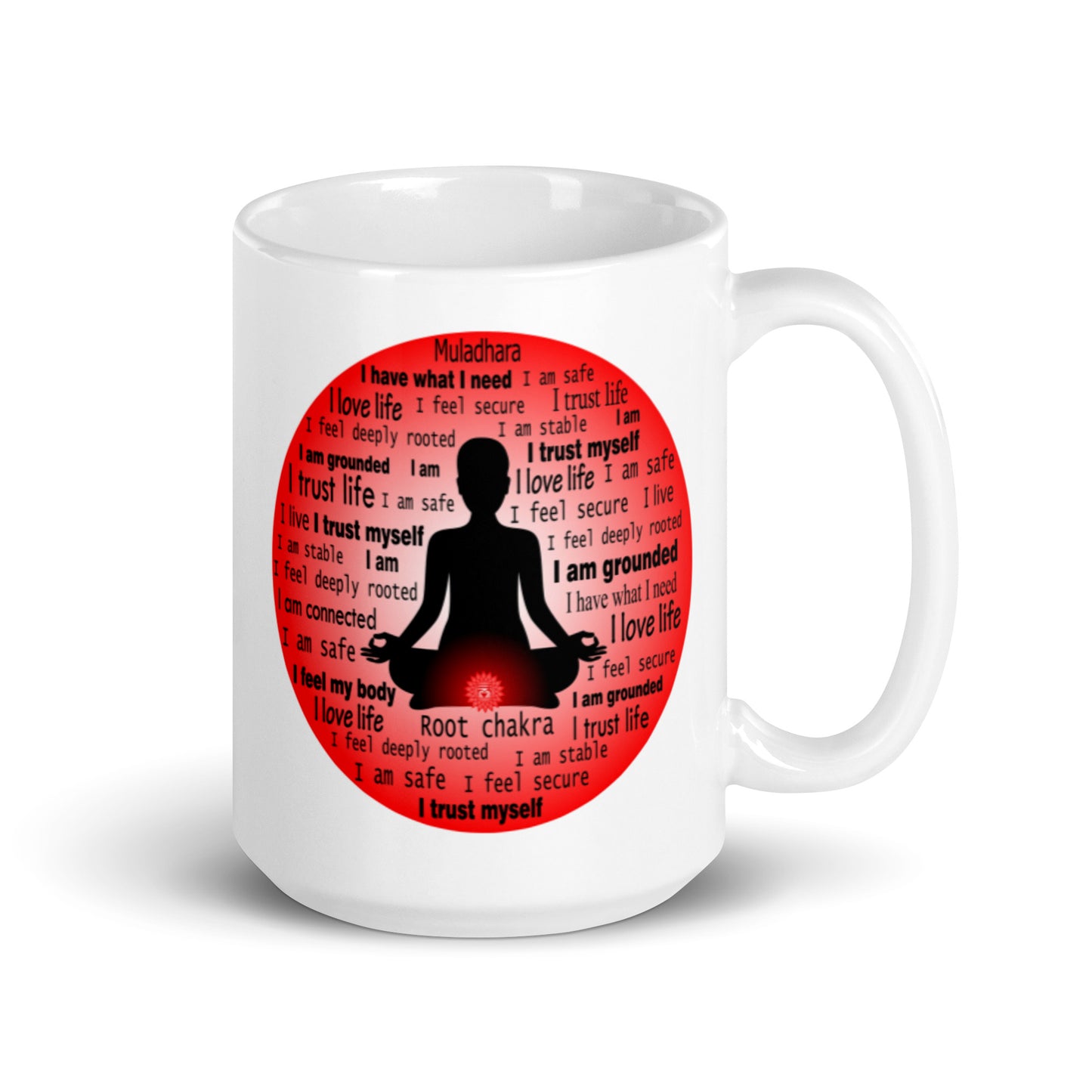 Chakra  Mug "I TRUST LIFE"  Spiritual Healing Meditation Coffee Mug