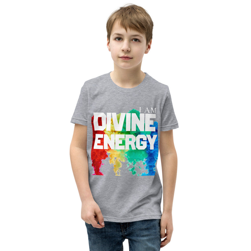 Motivational  Youth  T-Shirt " I AM DIVINE ENERGY" Positive Inspiring  Youth Short Sleeve  unisex T-Shirt