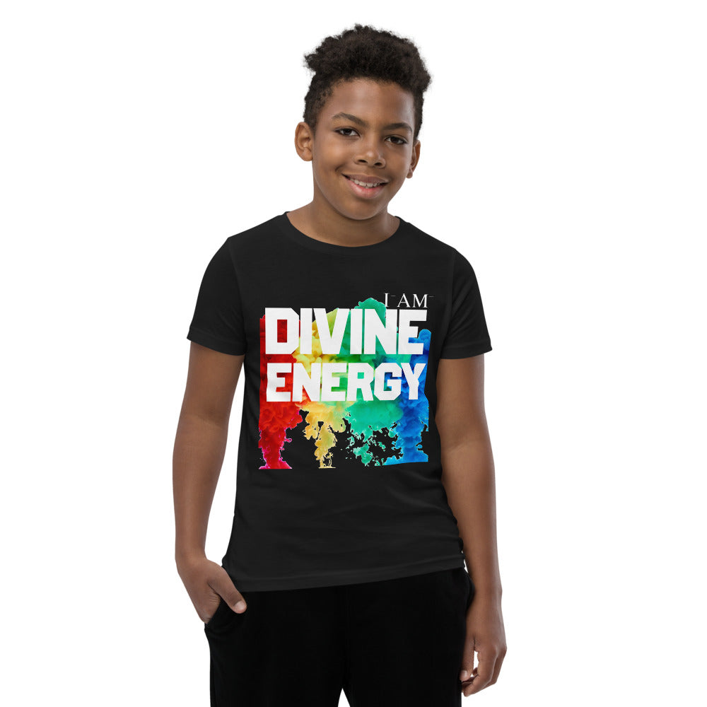 Motivational  Youth  T-Shirt " I AM DIVINE ENERGY" Positive Inspiring  Youth Short Sleeve  unisex T-Shirt