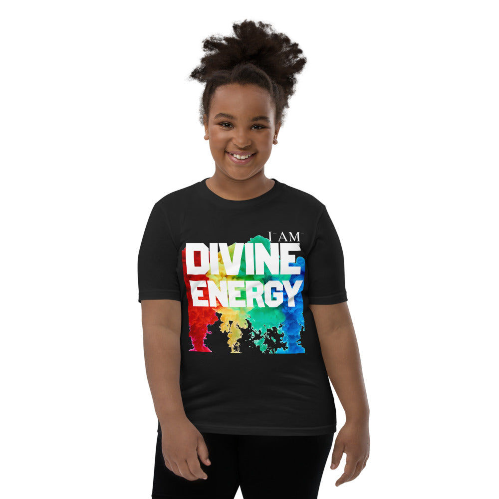 Motivational  Youth  T-Shirt " I AM DIVINE ENERGY" Positive Inspiring  Youth Short Sleeve  unisex T-Shirt