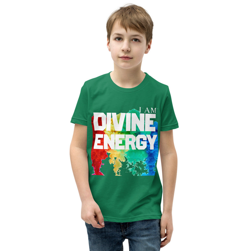 Motivational  Youth  T-Shirt " I AM DIVINE ENERGY" Positive Inspiring  Youth Short Sleeve  unisex T-Shirt