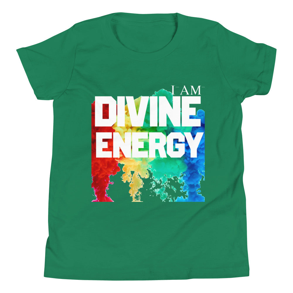 Motivational  Youth  T-Shirt " I AM DIVINE ENERGY" Positive Inspiring  Youth Short Sleeve  unisex T-Shirt