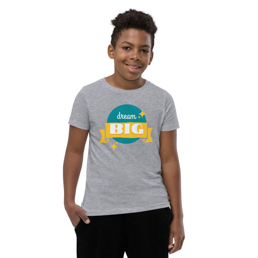 Motivational Youth T-Shirt "Dream Big" Inspiring Law of Affirmation Youth Short Sleeve Unisex T-Shirt