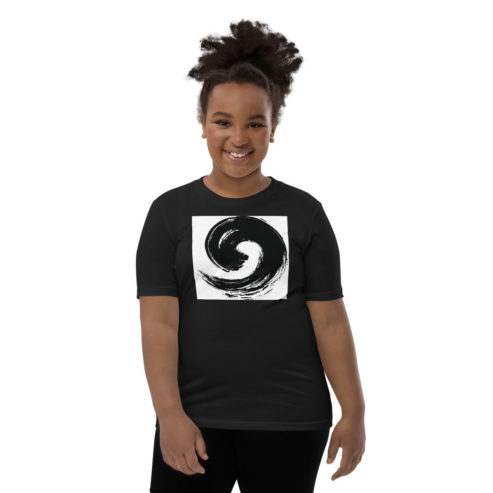 Motivational  Youth T-Shirt "BLACK DRAWING DESIGN" inspirational  Youth Short Sleeve Unisex T-Shirt